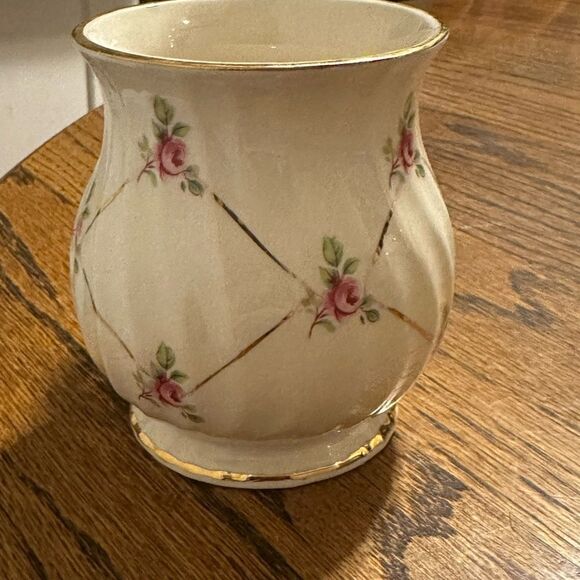 Antique English Sadler Gold rim floral porcelain creamer - Picture 5 of 6